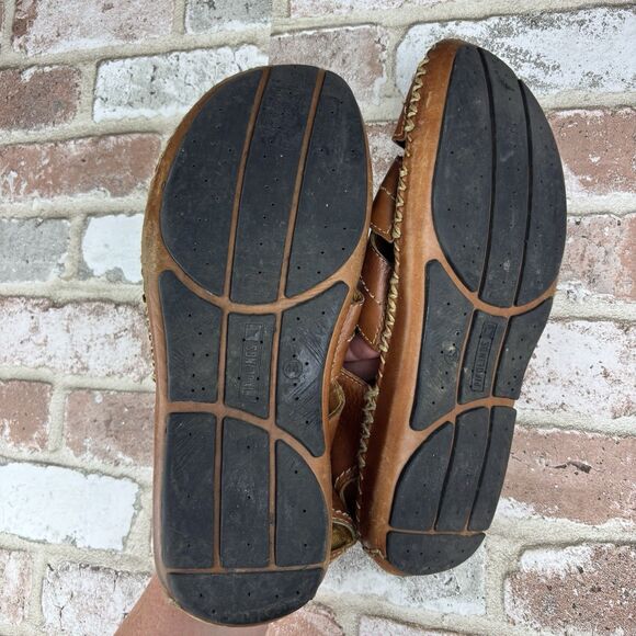 Pikolinos Tarifa Nautica Fishermans Brown Leather Classic Hoop Loop Sandals 44 main image 4